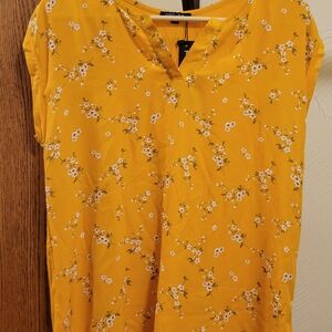 PaperMoon Floral Yellow Women's Top